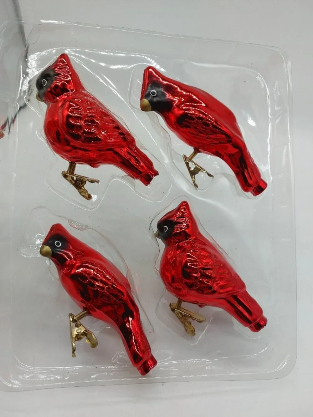 Wondershop By Target Cardinal Glass Ornament 2 Styles Set Of 4